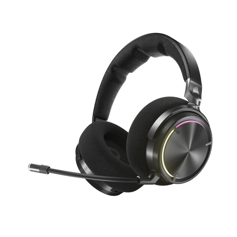 Corsair Virtuoso MAX Wireless Auriculares para Juegos con Bluetooth  Dolby Atmos, SoundID, Cancelación Activa del Ruido, Micrófono de Calidad Broadcast, para PC, Mac, PS5, PS4  Carbono_0