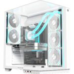 Gabinete Gamer Balam Rush Tank Majestic 7600 Atx Media Torre 5 Fan Panel Cristal Templado Usb-c Argb Blanco Br-941501_0