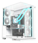 Gabinete Gamer Balam Rush Tank Majestic 7600 Atx Media Torre 5 Fan Panel Cristal Templado Usb-c Argb Blanco Br-941501_0