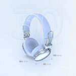 Audífonos Para Disp Inalámbricos Luxe Chic Hp710 Over Ear Color Azul_1