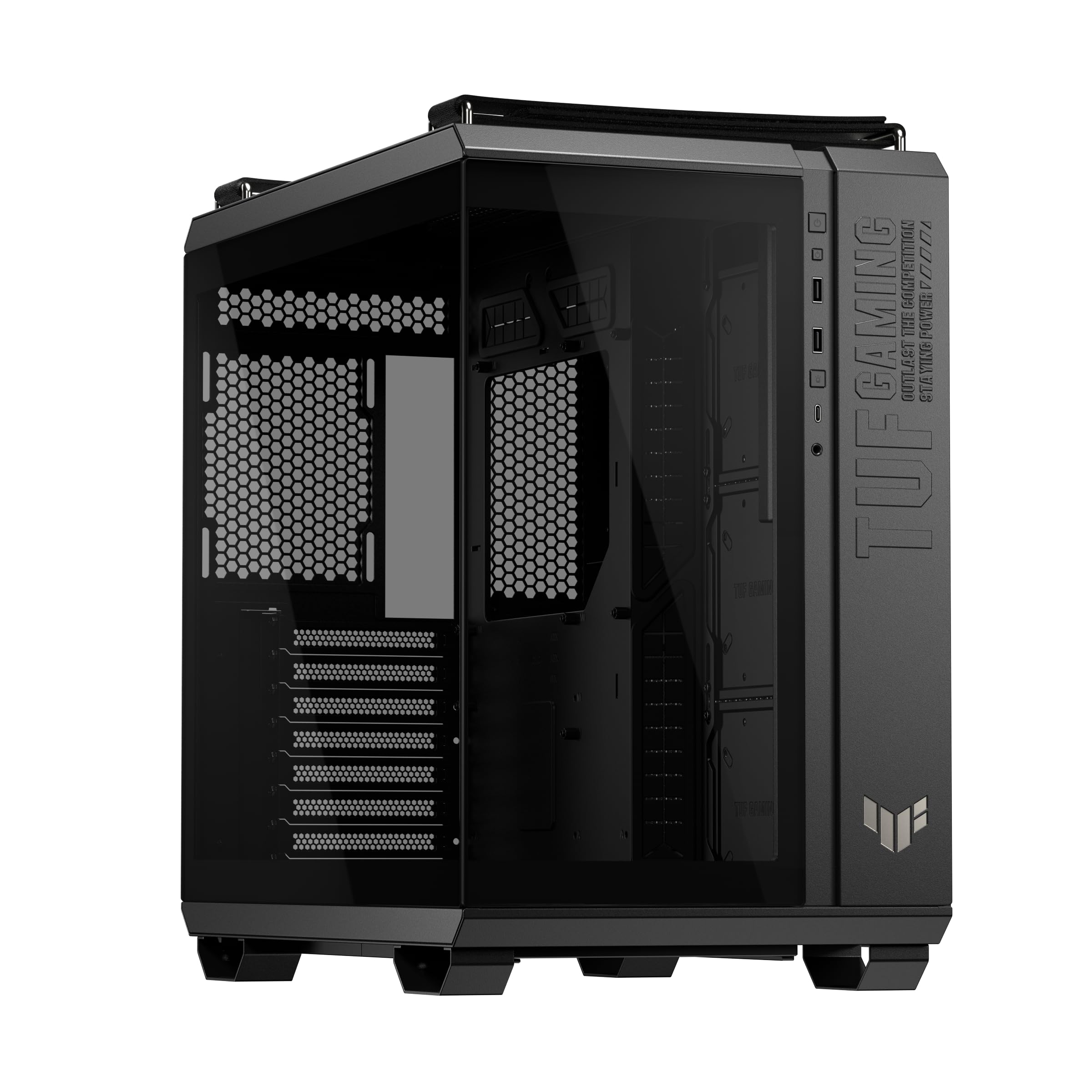 ASUS TUF Gaming GT502 Horizon ATX Mid-Tower Gaming Case (diseño panorámico, Doble cámara, refrigeración Independientes de CPU y GPU) TUF Gaming GT502 Horizon Black_0 ASUS TUF Gaming GT502 Horizon ATX Mid-Tower Gaming Case (diseño panorámico, Doble cámara, refrigeración Independientes de CPU y GPU) TUF Gaming GT502 Horizon Black_0