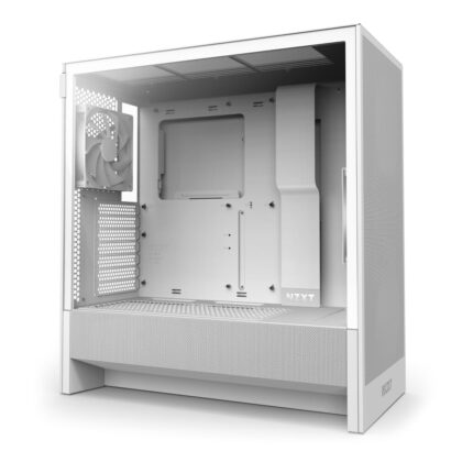 NZXT Gabinete H5 Flow ATX Blanco con Cristal Templado, USB 3.2 y USB Tipo-C  Torre para PC Gaming_0