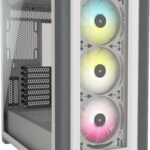 Corsair iCUE 5000X RGB Chasis Inteligente para PC ATX Semitorre con Cristal Templado (Cuatro Paneles Cristal Templado, Sistema de Gestión del Cableado RapidRoute, Tres Ventiladores RGB 120 mm) Blanco_0