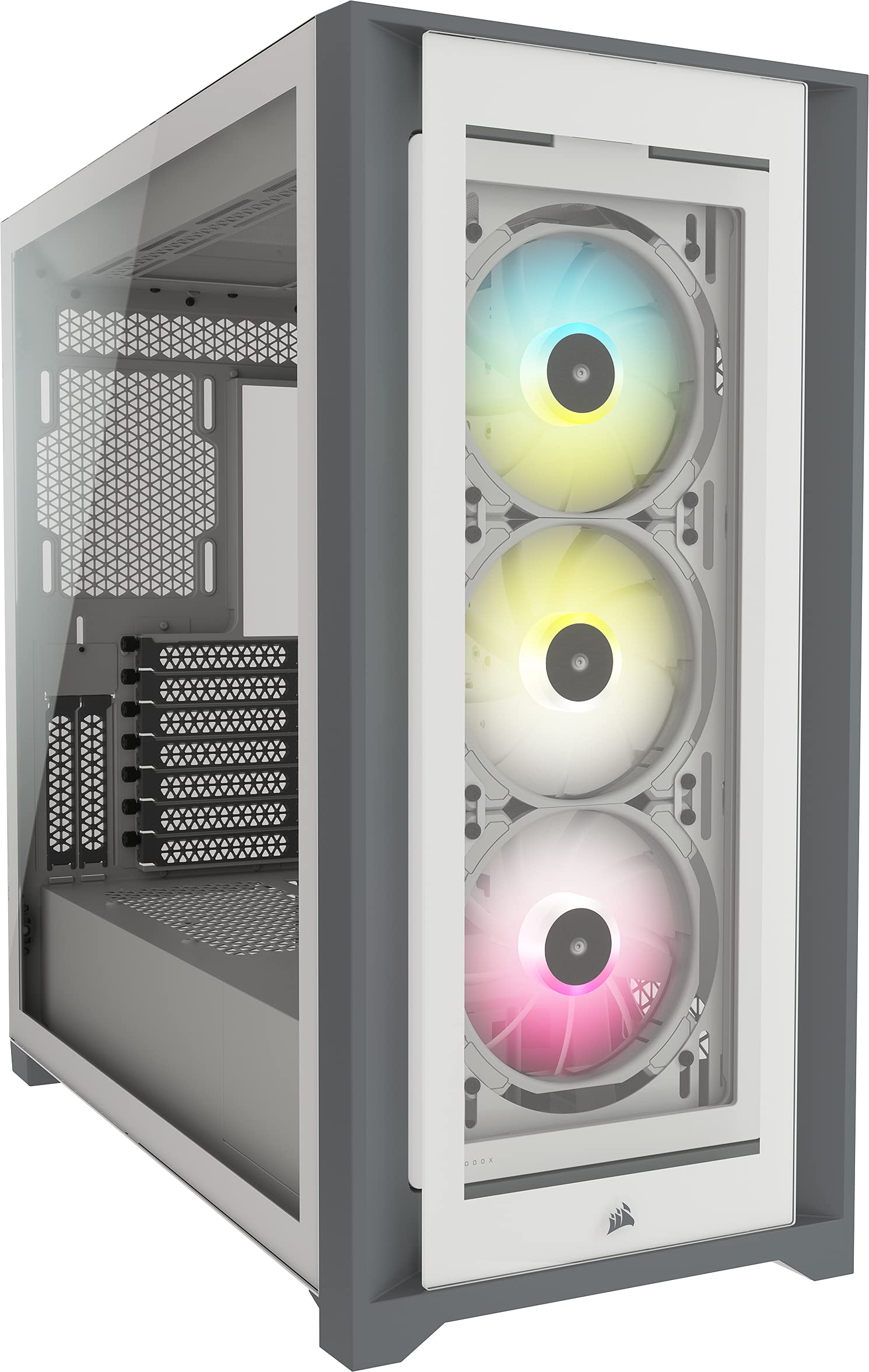 Corsair iCUE 5000X RGB Chasis Inteligente para PC ATX Semitorre con Cristal Templado (Cuatro Paneles Cristal Templado, Sistema de Gestión del Cableado RapidRoute, Tres Ventiladores RGB 120 mm) Blanco_0 Corsair iCUE 5000X RGB Chasis Inteligente para PC ATX Semitorre con Cristal Templado (Cuatro Paneles Cristal Templado, Sistema de Gestión del Cableado RapidRoute, Tres Ventiladores RGB 120 mm) Blanco_0