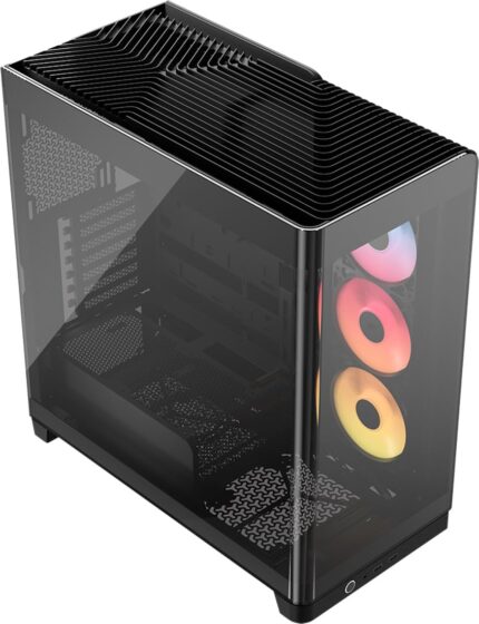 Corsair Frame 4500X RS-R ARGB Caja de PC Semitorre con Cristal PanorÃ¡mico â Sistema de Montaje de InfiniRail, Capacidad para Dos radiadores de 360 mm, Incluye 3 Ventiladores RS120R â Negro_0