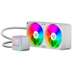 Enfriamiento Liquido Balam Rush Cryo Prism 240 Ice 120mm Argb 4 Pines Pwm 1800 Rpm Tdp 270w Lga1851 Am5 Caratulas Intercambiables + Display De Temperatura Blanco Br-944052_1