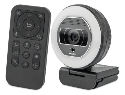 Yeyian Webcam Stream Flexcam, 2k 2560 X 1440 Píxeles, Hdr, Micrófono, Luz Led 3 Temperaturas, Control Remoto, Soporte 3d Usb, Para Transmisión En Vivo, Conferencia, Videollamada, Juego Negro_0