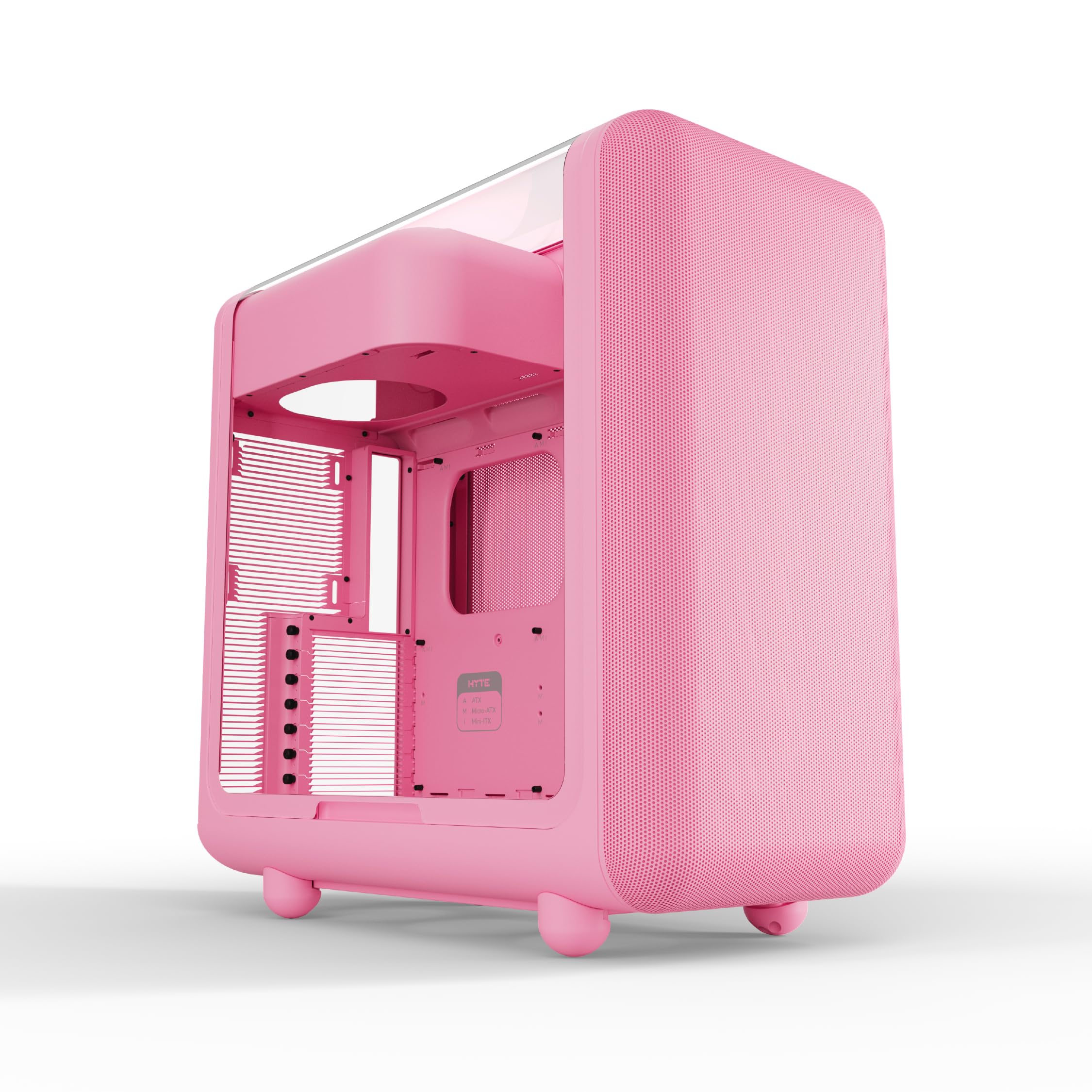 Hyte X50 Modern Performance ATX - Estuche para Juegos de PC de Torre Media, Leche de Fresa (Rosa)_0 Hyte X50 Modern Performance ATX - Estuche para Juegos de PC de Torre Media, Leche de Fresa (Rosa)_0