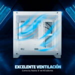 Game Factor Csg570-wh Gabinete Gamer Capacidad Hasta 9 Ventiladores Filtro De Polvo Compatible Con Atx Color Blanco_2