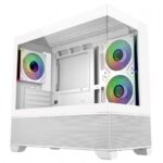 Cooler Master Gabinete Elite 490, Micro ATX/ITX, Cristal Templado, 1x USB-C, 2X USB 3.0, 3 Ventiladores, Blanco_0