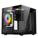 Gabinete Gamer Balam Rush Tank Glow Mini 3500 Micro Atx Mini Torre 3 Fan Argb Cristal Templado Frente Cristal Negro Br-943871_0