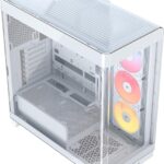 Corsair Frame 4500X RS-R ARGB Caja de PC Semitorre con Cristal Panorámico  Sistema de Montaje de InfiniRail, Capacidad para Dos radiadores de 360 mm, Incluye 3 Ventiladores RS120R  Blanco_0