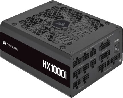 Corsair HX1000i Fuente de Alimentación ATX Totalmente Modular de Muy Bajo Nivel Sonoro - Compatible con ATX 3.0 y PCIe 5.0 -Ventilador con Rodamiento Dinámico Fluido - 80 Plus Platinum - Negro_0