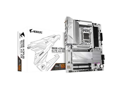 GIGABYTE B650 AORUS Elite AX Ice (AM5/ LGA 1718/ AMD/ B650/ ATX/ 5 años de garantía/DDR5/ Triple M.2/ PCIe 5.0/ USB 3.2 Gen2X2 Type-C/WiFi 6E/ 2.5GbE LAN/Snow White/EZ-Latch/Motherboard)_0