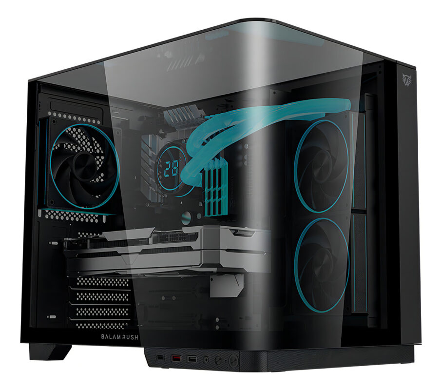 Gabinete Gamer Balam Rush Tank Expert Curve 6800 Atx Media Torre 3 Fan Panel Curvo Cristal Templado Usb-c Argb Negro Br-941570_0