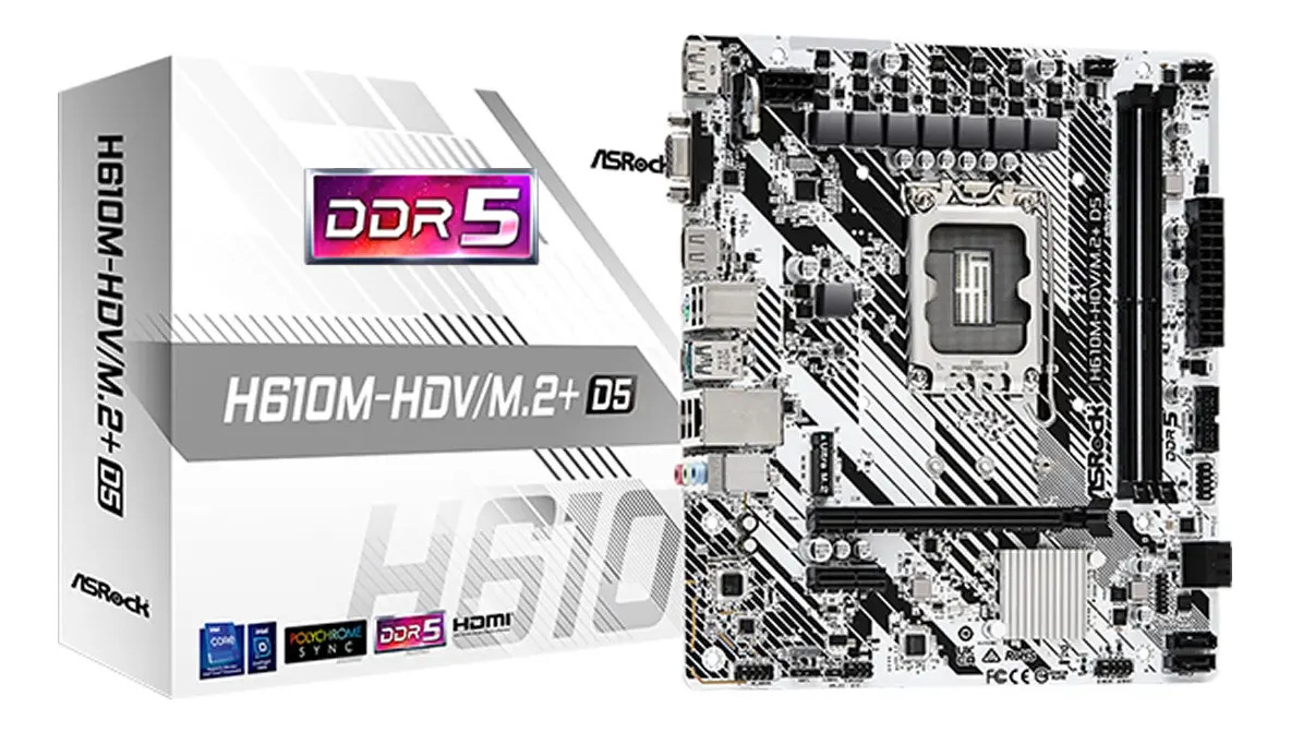 Tarjeta Madre Asrock H610m, Lga 1700, 96gb Ddr5, Micro-atx_0 Tarjeta Madre Asrock H610m, Lga 1700, 96gb Ddr5, Micro-atx_0