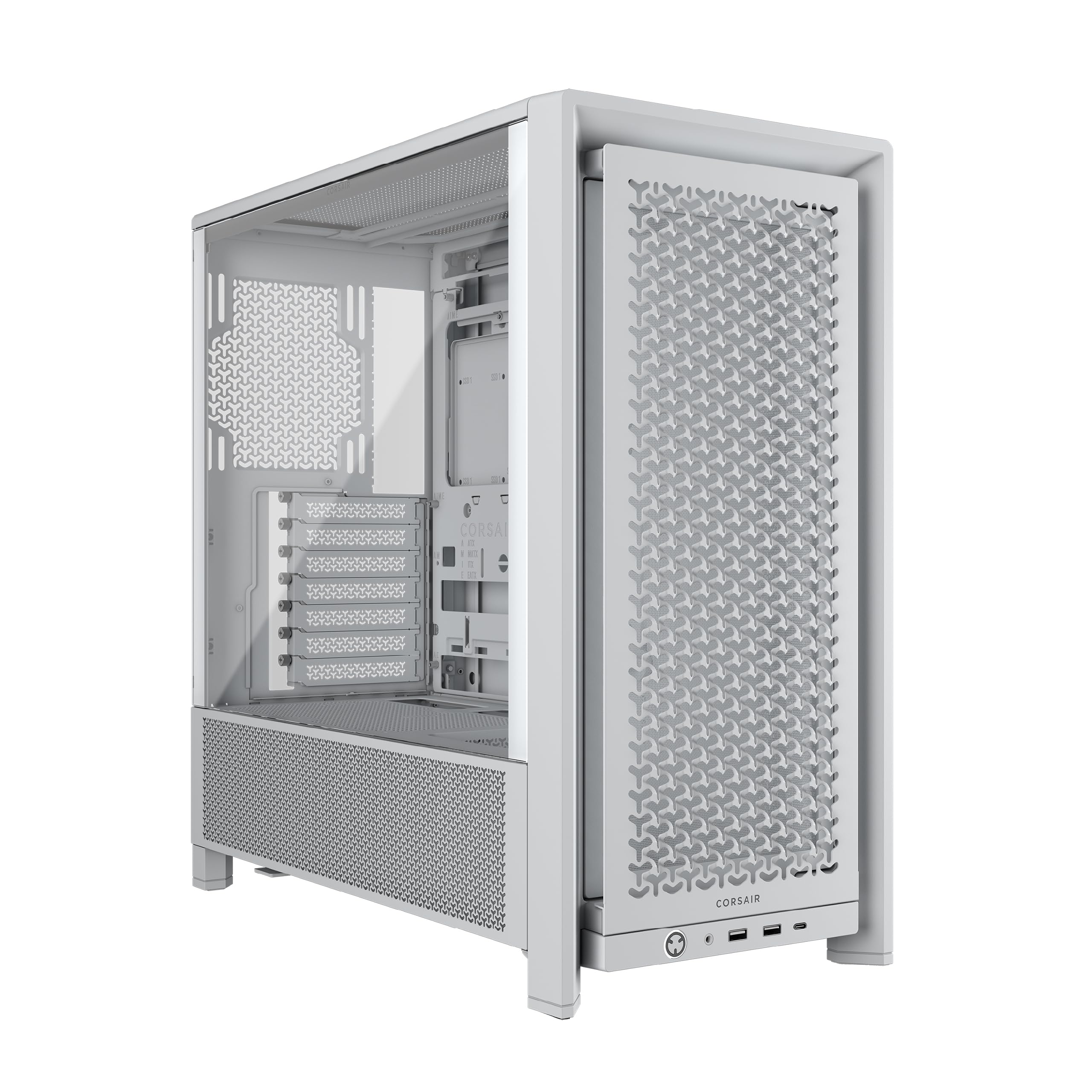 Corsair 4000D Frame Modular Mid-Tower ATX PC Case High Airflow, InfiniRail Fan Mounting System, Dual 360mm Radiator Support, ASUS BTF, MSI Project Zero, Gigabyte Project Stealth White_0 Corsair 4000D Frame Modular Mid-Tower ATX PC Case High Airflow, InfiniRail Fan Mounting System, Dual 360mm Radiator Support, ASUS BTF, MSI Project Zero, Gigabyte Project Stealth White_0