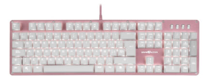 Teclado Mecánico Game Factor Kbg400 Rosa Retroilum_0