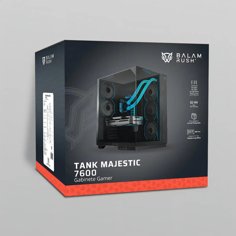 Gabinete Gamer Balam Rush Tank Majestic 7600 Negro_1