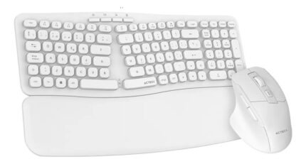 Combo Inalámbrico Acteck Mk650 Teclado Y Mouse Blanco_0