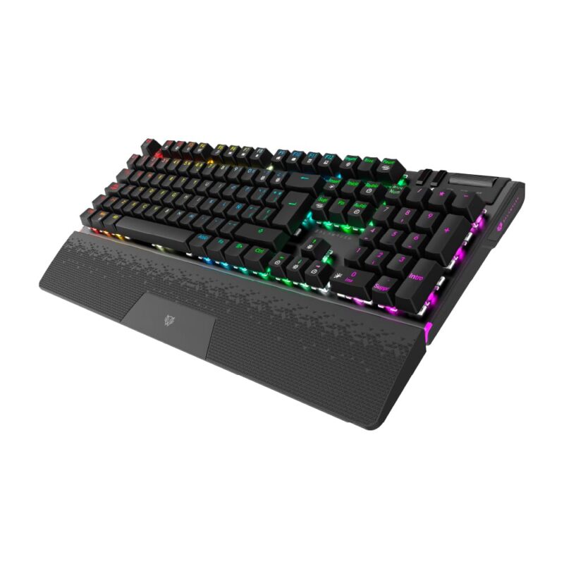 Balam Rush Dominate Expert GK979, Teclado Gamer MecÃ¡nico, Estructura de Aluminio Premium, con Perilla y Botones Multimedia, Switch Rojo Intercambiable, RGB DinÃ¡mico_0
