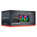 Enfriamiento Liquido Balam Rush Cryo Prism 240 Black 120mm Argb 4 Pines Pwm 1800 Rpm Tdp 270w Lga1851 Am5 Caratulas Intercambiables + Display De Temperatura Negro Br-944045_5