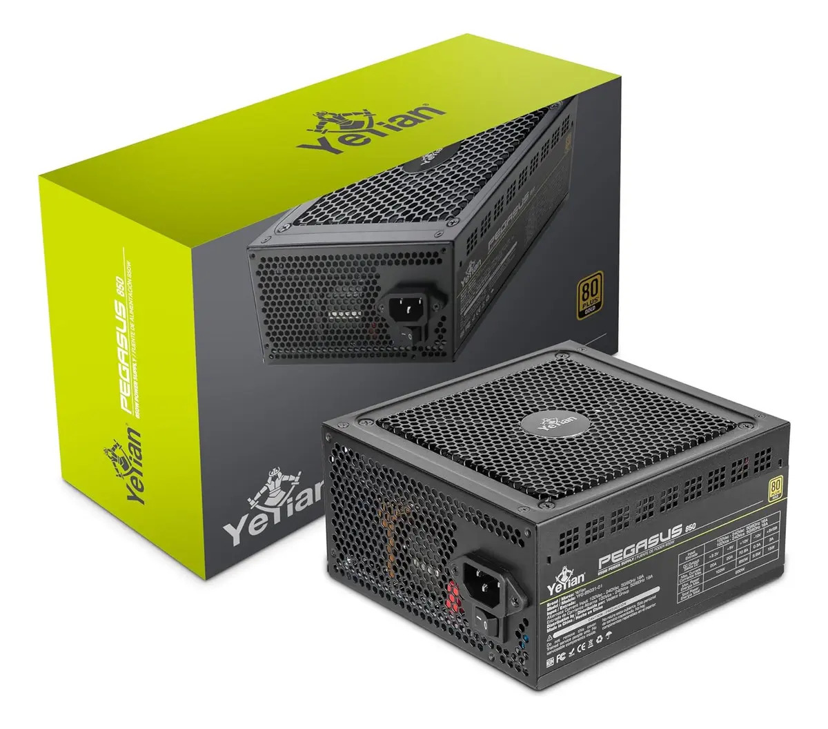Yeyian Fuente De Poder 850w Pegasus 80 Plus Oro, Pci-e Gen 5 Negro_0 Yeyian Fuente De Poder 850w Pegasus 80 Plus Oro, Pci-e Gen 5 Negro_0