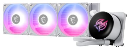 MSI MPG CORELIQUID P13 360 White - Enfriador líquido para CPU AIO ARGB - Radiador de 120 mm - LGA 1851 Ready - Triple Ventiladores ARGB PWM de 400 mm, Color Blanco_0