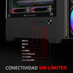 Gabinete Balam Rush Nitrox Edge Pro Crystal Mini Torre Negro_3