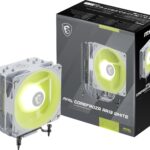 MSI mag COREFROZR AA13 Blanco - Enfriador de Aire para CPU AIO ARGB - Compatible con LGA 1700/1851 / AM5/AM4 - Ventilador ARGB PWM de 120 mm, Color Blanco_0
