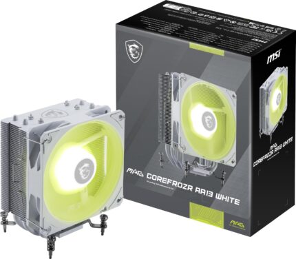 MSI mag COREFROZR AA13 Blanco - Enfriador de Aire para CPU AIO ARGB - Compatible con LGA 1700/1851 / AM5/AM4 - Ventilador ARGB PWM de 120 mm, Color Blanco_0
