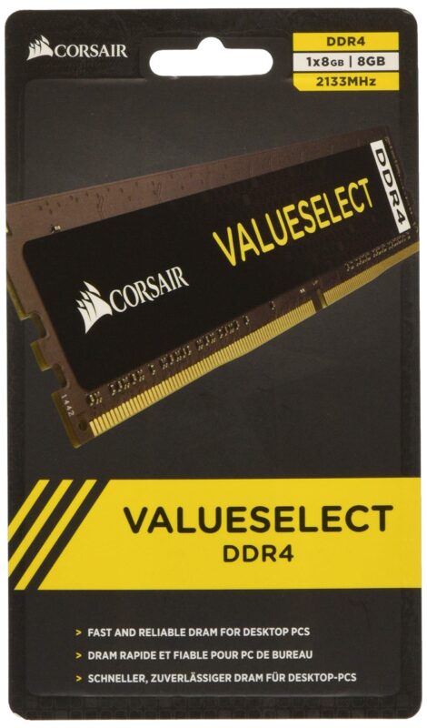 Corsair Value Select Memoria de sobremesa de 8GB DDR4 hasta 2133MHz CL15 Intel Core X y AMD Serie Ryzen_0