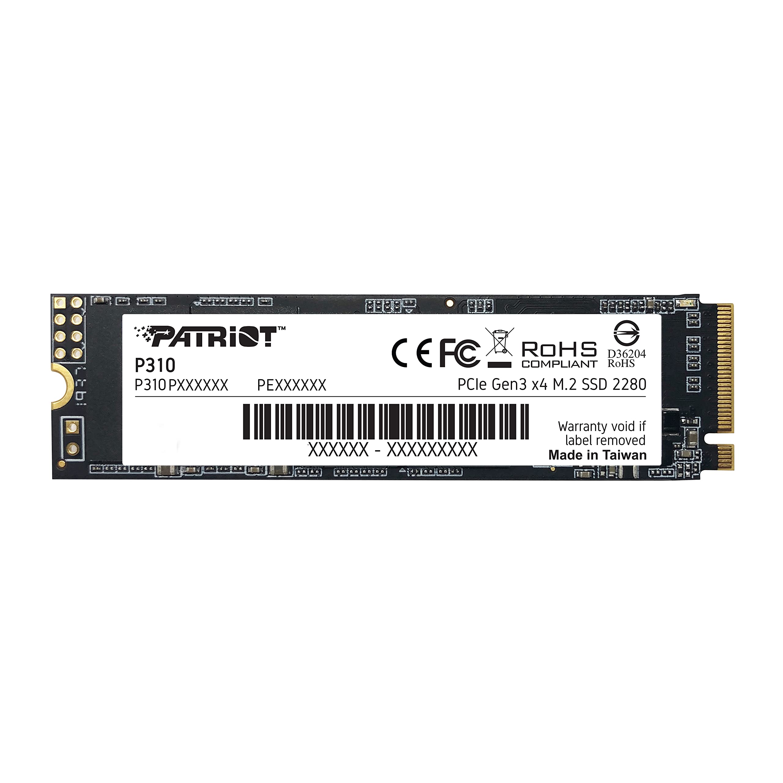 Patriot Memory P310 M.2 PCIe Gen 3 x4 960GB SSD de bajo Consumo - P310P960GM28_0 Patriot Memory P310 M.2 PCIe Gen 3 x4 960GB SSD de bajo Consumo - P310P960GM28_0