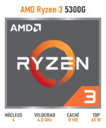 Procesador Amd Ryzen 3 5300g, 4 Núcleos, 4 Ghz, Am4, Ddr4_5