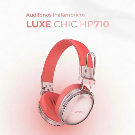 Audífonos Acteck Elite Hp710 Inalámbricos Salmón_1