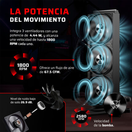 Cooler Líquido Balam Rush Cryo Allblack 280w 360mm_1