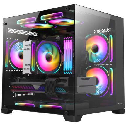Stylos Gabinete Gamer CXi2 Micro ATX Mini Torre 3 Fan Cristal Templado RGB Negro XZGAMC2B_0