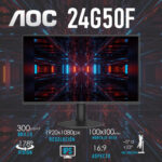 Monitor Gamer Aoc 24g50f 23.8 Full Hd 144hz Negro_2