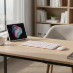 Combo Acteck Mk720 Teclado Y Mouse Rosa Español Qwerty_1