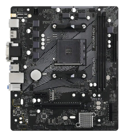 Tarjeta Madre Asrock A520m-hdv Am4 Matx Negro_1