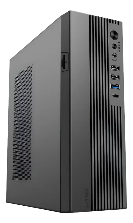 Gabinete Acteck Onex Gs450 Micro Atx Mini Torre Slim 1 Ventilador Fuente 400w Usb-c Lector De Micro Sd Y Sd Ac-943086 Negro_0