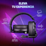 Audífonos Gamer Con Micrófono Para Pc Game Factor Hsg550 7.1 Virtual Usb Negro_5