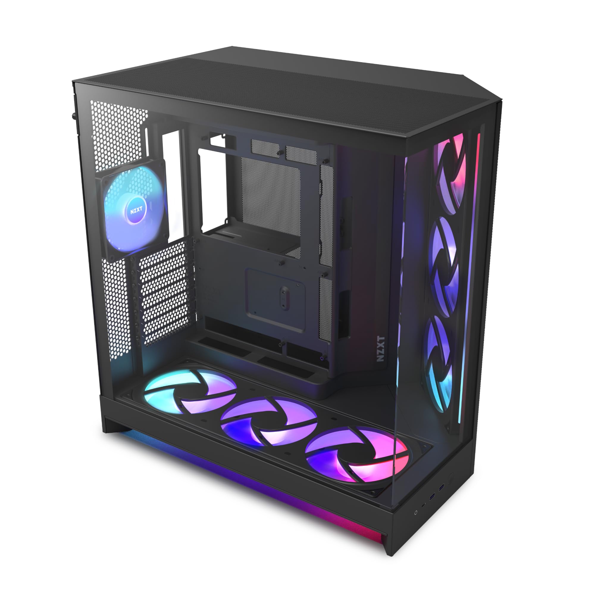 Gabinete NZXT H9 Flow 2 RGB Negro ATX, Paneles de Cristal, RGB Integrado, USB 3.2 Tipo A/C, Alto Rendimiento y Estética_0 Gabinete NZXT H9 Flow 2 RGB Negro ATX, Paneles de Cristal, RGB Integrado, USB 3.2 Tipo A/C, Alto Rendimiento y Estética_0