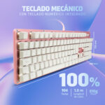 Teclado Mecánico Game Factor Kbg400 Rosa Retroilum_4
