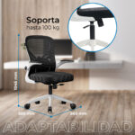 Acteck Silla Flux Base Ec343, Respaldo De Malla, Negro_3