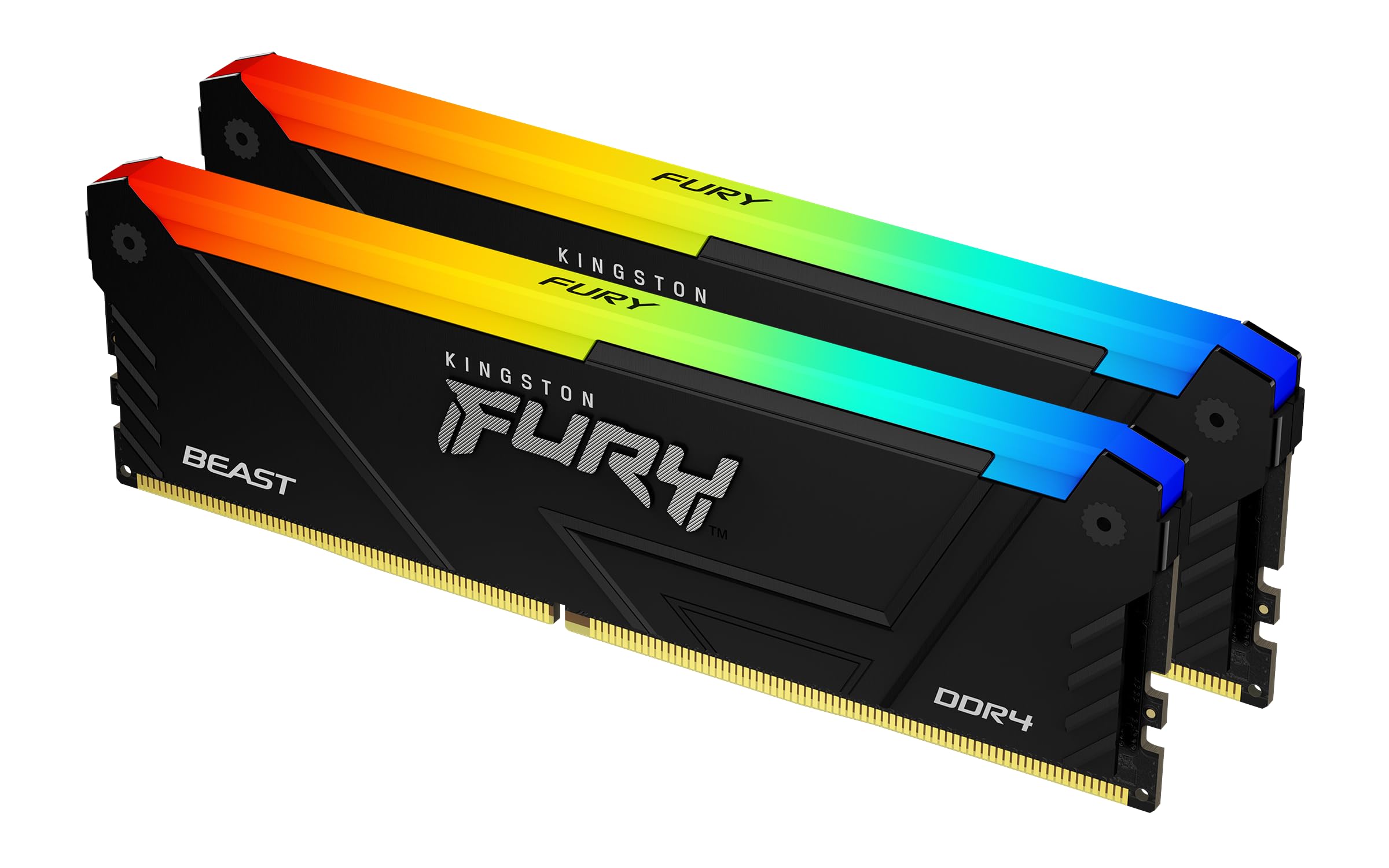 Kingston Fury Beast Black RGB DDR4, Memoria Gamer para PC, Capacidad: 16GB Kit (2x8GB), Frecuencia: 3600MT/s, Latencia: CL17, Factor de Forma: DIMM 288-Pin, Color: Negro/RGB, KF436C17BB2AK2/16_0 Kingston Fury Beast Black RGB DDR4, Memoria Gamer para PC, Capacidad: 16GB Kit (2x8GB), Frecuencia: 3600MT/s, Latencia: CL17, Factor de Forma: DIMM 288-Pin, Color: Negro/RGB, KF436C17BB2AK2/16_0