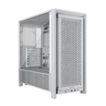 Corsair 4000D RS Frame Modular High Airflow Mid-Tower PC Case  3X RS Fans  InfiniRail Fan Mounting System  Fits Multiple 360mm Radiators  Reverse Connector Motherboard Compatible  White_0