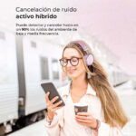 Audífonos Acteck Elite Hp710 Inalámbricos Rosa_2