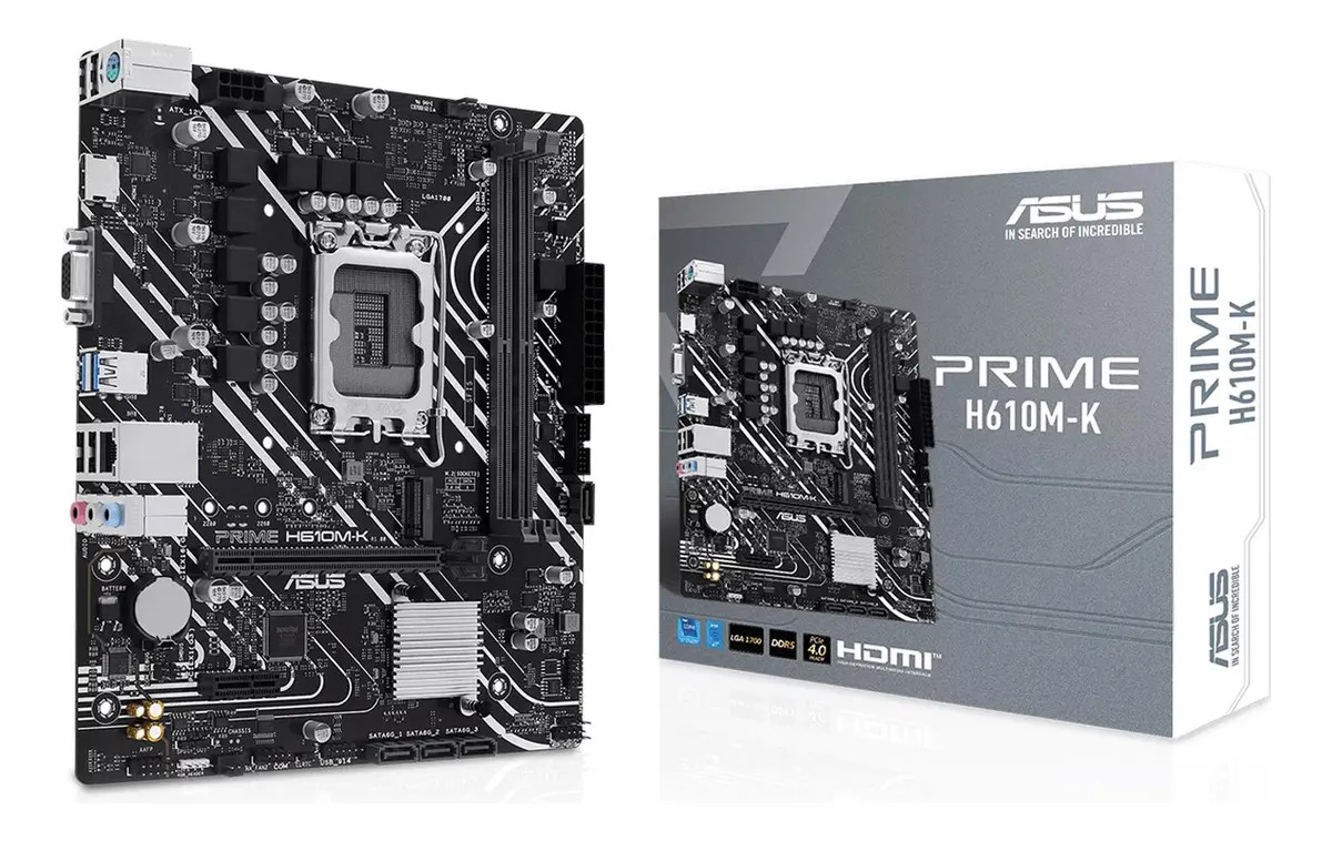 Tarjeta Madre Asus Prime H610m-k Lga 1700 2x Ddr5 Micro Atx Negro_0 Tarjeta Madre Asus Prime H610m-k Lga 1700 2x Ddr5 Micro Atx Negro_0