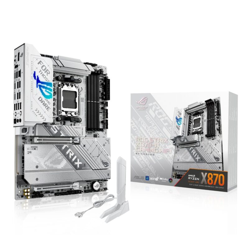 ASUS Motherboard ROG Strix X870-A Gaming WiFi AMD AM5 X870 ATX, DDR5 AEMP, WiFi 7, 4X M.2, PCIe® 5.0, Q-Release Slim, USB4®, AI OCing & Networking_0